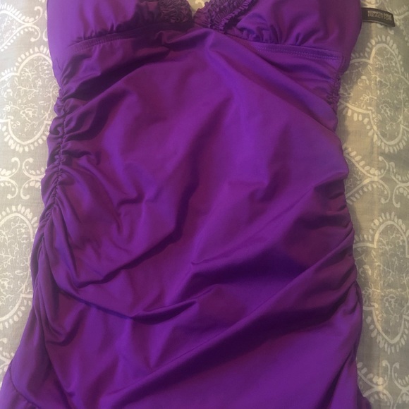 Kenneth Cole Reaction Slimming Waste Swim Dress - Picture 2 of 8